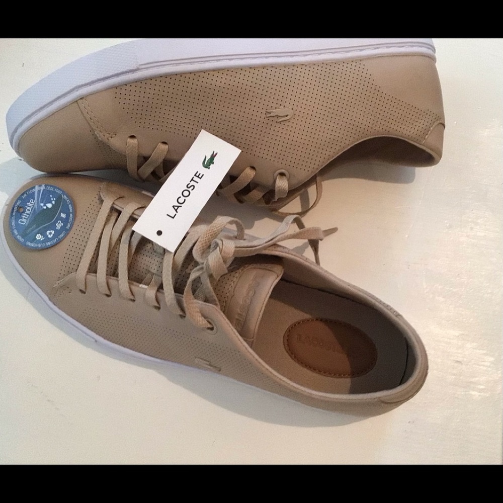 Lacoste Tan Athletic Shoes